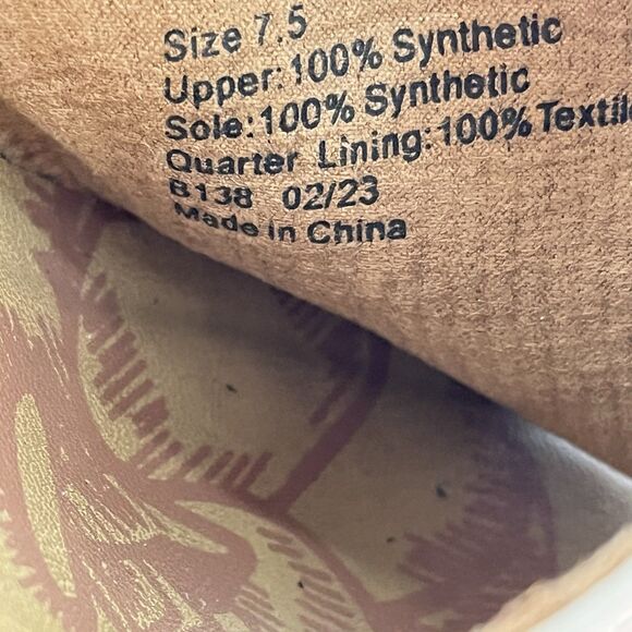 Blowfish Malibu Women's Size 7.5 Tan Chevron Woven Cork Platform Wedge Slides - Picture 10 of 11